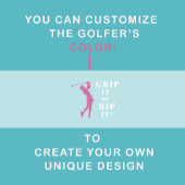 Funny Humoureuze Golf Grip Womens Blauwgroen Golfhanddoek