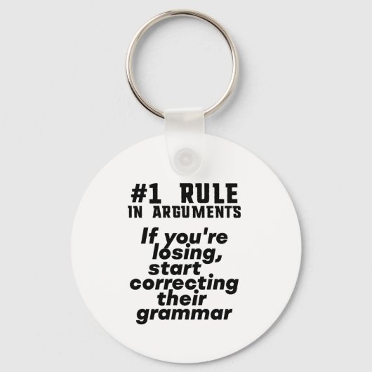 Funny Humoureuze Grammar Quote Engels leraar Sleutelhanger (Voorkant)