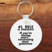 Funny Humoureuze Grammar Quote Engels leraar Sleutelhanger (Voorkant)