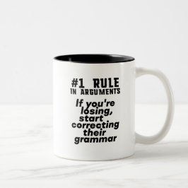 Funny Humoureuze Grammar Quote Engels leraar Tweekleurige Koffiemok