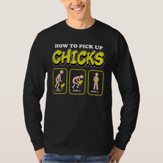 Funny Humoureuze Shirt Humor haalt kipboer op