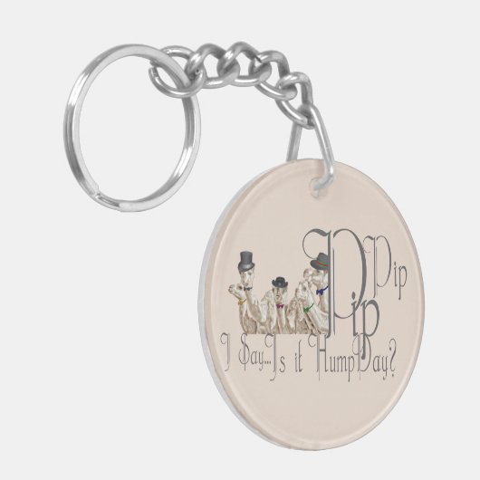 Funny Hump Day Camels in Monocles Sleutelhanger (Voorkant Links)