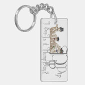 Funny Hump Day Camels in Monocles Sleutelhanger (Voorkant Links)