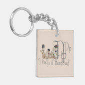 Funny Hump Day Camels in Monocles Sleutelhanger (Voorkant Links)