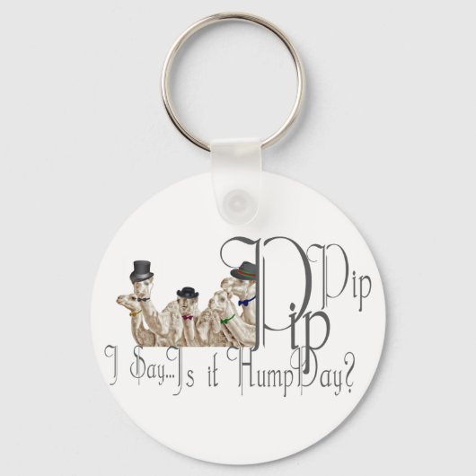 Funny Hump Day Camels in Monocles Sleutelhanger (Voorkant)