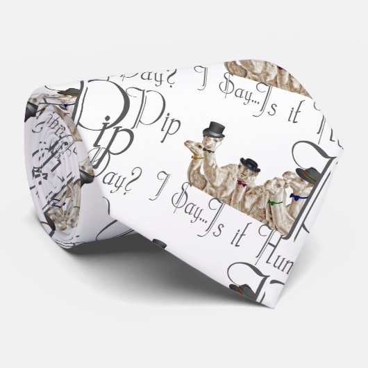 Funny Hump Day Camels in Monocles Stropdas (Opgerold)