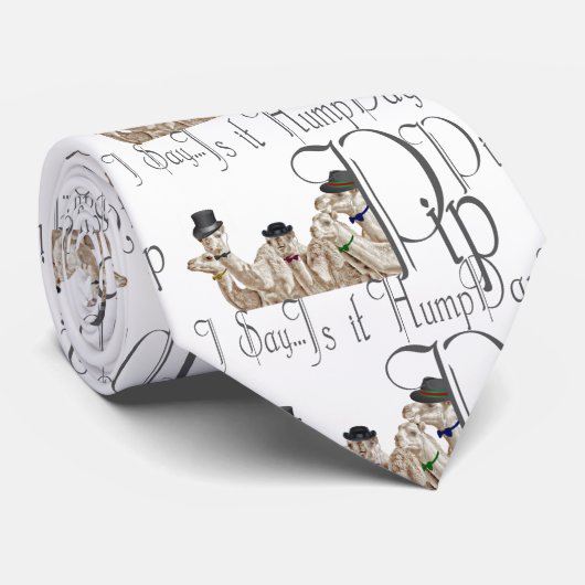 Funny Hump Day Camels in Monocles Stropdas (Opgerold)