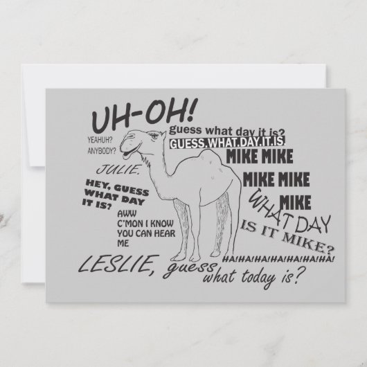 Funny Hump Day Kaart (Voorkant)
