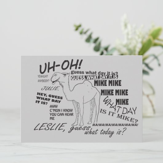 Funny Hump Day Kaart (Staand voorkant)