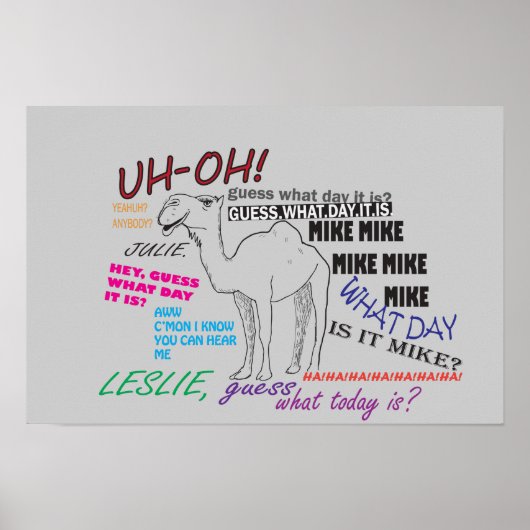 Funny Hump Day Poster (Voorkant)