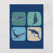 Funny Humpback Whale die kijkt Briefkaart (Voorkant)