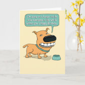 Funny Hunger Strike Dog Birthday Kaart (Gele Bloem)