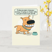 Funny Hunger Strike Dog wordt goed Kaart (Gele Bloem)