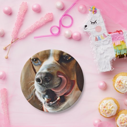 Funny Hungry Beagle Hound Dog Papieren Bordje (Feest)