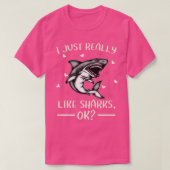 Funny Hungry Shark Lover, ik hou echt van haaien T-shirt (Design voorkant)