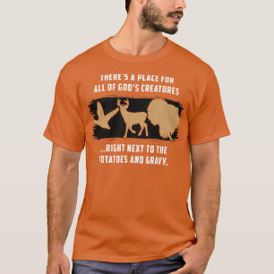 Funny Hunter Eat Meat BBQ Grillmaster Gift T-shirt