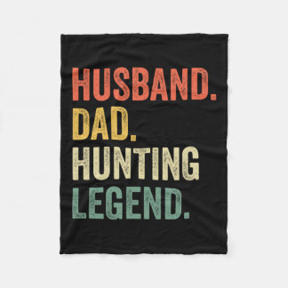 Funny Hunter Husbynd Dad Hunting Legend  Fleece Deken