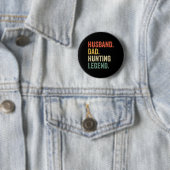 Funny Hunter Husbynd Dad Hunting Legend  Ronde Button 5,7 Cm (In situ)