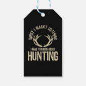 Funny Hunter Quote Gezegde Deer Venison Elk Hunter Cadeaulabel (Voorkant)