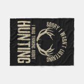 Funny Hunter Quote Gezegde Deer Venison Elk Hunter Fleece Deken (Voorkant (Horizontaal))