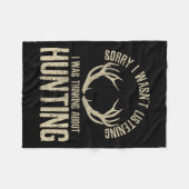 Funny Hunter Quote Gezegde Deer Venison Elk Hunter Fleece Deken (Voorkant (Horizontaal))