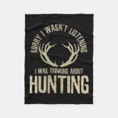 Funny Hunter Quote Gezegde Deer Venison Elk Hunter Fleece Deken (Voorkant)