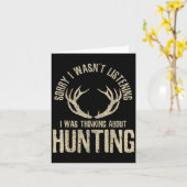 Funny Hunter Quote Gezegde Deer Venison Elk Hunter Kaart (Gele Bloem)