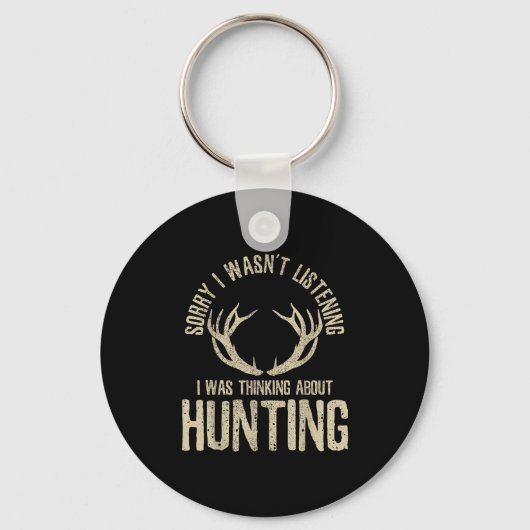 Funny Hunter Quote Gezegde Deer Venison Elk Hunter Sleutelhanger (Voorkant)