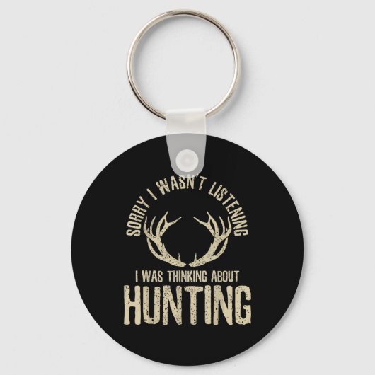 Funny Hunter Quote Gezegde Deer Venison Elk Hunter Sleutelhanger (Voorkant)