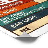 Funny Hunter Reasons Why I Missed The Deer Hunting Poster (Hoek)