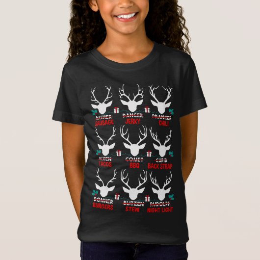 Funny Hunter van Alle Santa's rendieren Schattige  T-shirt (Voorkant)