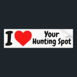 Funny Hunting Bumpersticker Decal for all Hunters<br><div class="desc">IK HOU VAN JOUW HUND SPOT! Laat je medejagers achter je lachen terwijl je naar je favoriete jachtplek rijdt! Deze grappige decal van de hommelklep wordt gemaakt door White Buffalo Outdoor. De witte Buffalo Buitenshuis steunt en bevordert jacht, visserij, en het vangen van vallen en streeft naar het bewaren van...</div>