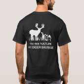 Funny Hunting Deer Sause T-Shirt (Achterkant)
