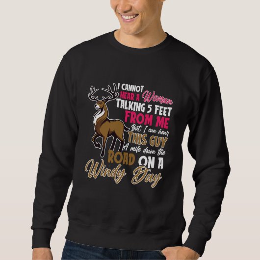 Funny Hunting Deer Trui (Voorkant)