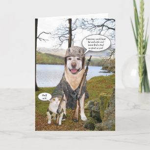 Funny Hunting Dog/Lab Vaderdag Card Kaart