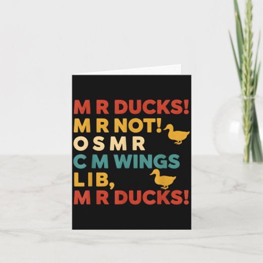 Funny Hunting Humor Tee For M R Ducks  Kaart (Voorkant)
