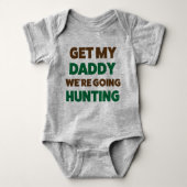 Funny Hunting Jersey Bodysuit, Baby en papa Romper (Voorkant)