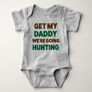 Funny Hunting Jersey Bodysuit, Baby en papa Romper