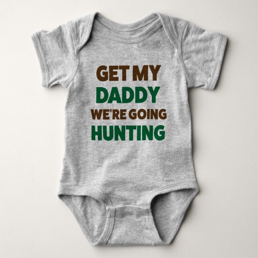 Funny Hunting Jersey Bodysuit, Baby en papa Romper (Voorkant)