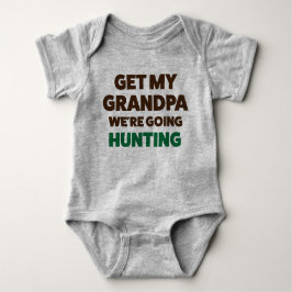 Funny Hunting Jersey Bodysuit voor Baby van opa