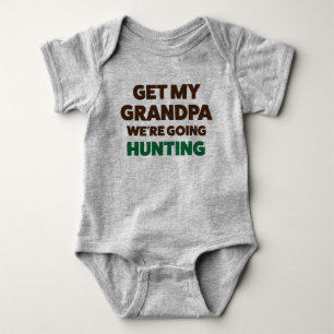 Funny Hunting Jersey Bodysuit voor Baby van opa