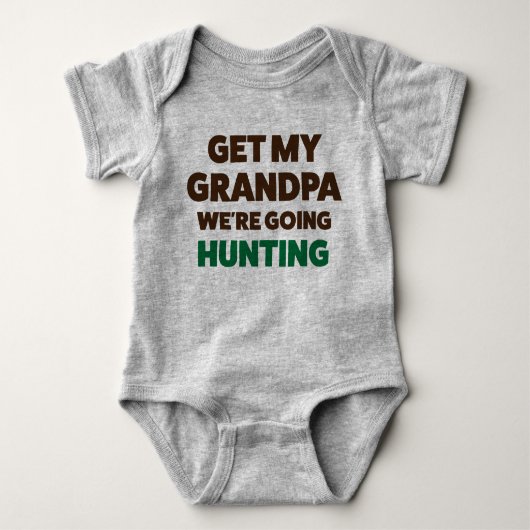 Funny Hunting Jersey Bodysuit voor Baby van opa (Voorkant)