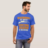 Funny Hunting Machinist Premium T-shirt (Voorkant volledig)