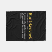 Funny Hunting Quote For Hunters Men Hunt-trovert H Fleece Deken (Voorkant (Horizontaal))
