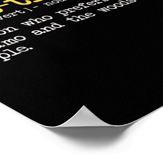 Funny Hunting Quote For Hunters Men Hunt-trovert H Poster (Hoek)