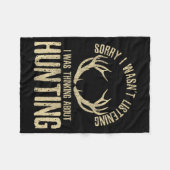 Funny Hunting Quote Saying Deer Venison Elk Hunter Fleece Deken (Voorkant (Horizontaal))