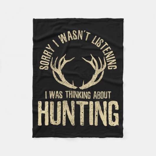 Funny Hunting Quote Saying Deer Venison Elk Hunter Fleece Deken (Voorkant)