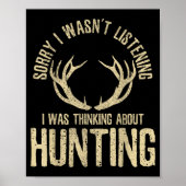 Funny Hunting Quote Saying Deer Venison Elk Hunter Poster (Voorkant)