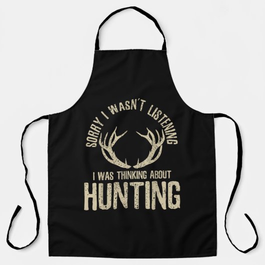 Funny Hunting Quote Saying Deer Venison Elk Hunter Schort (Voorkant)