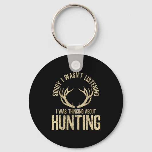 Funny Hunting Quote Saying Deer Venison Elk Hunter Sleutelhanger (Voorkant)